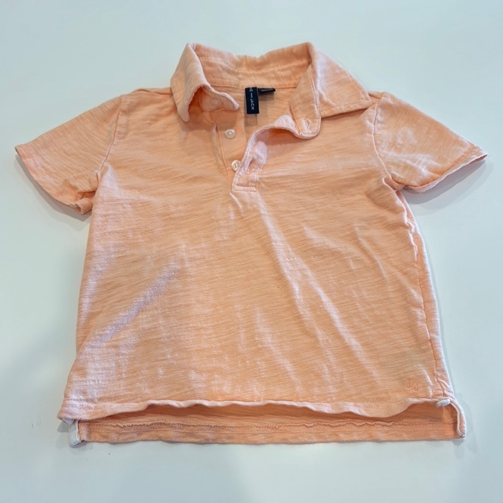 Janie and Jack Peach Short Sleeve Polo Shirt